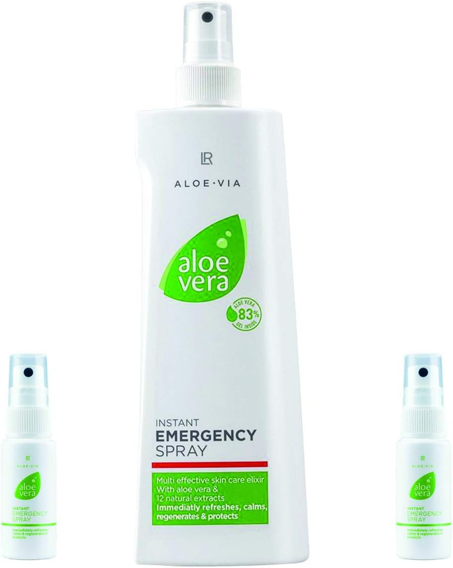 Aloe Vera - Spray D’Urgence - 400 Ml Incluant Un Lot De 2 Recharges Pour Le Voyage (Non Rechargé)