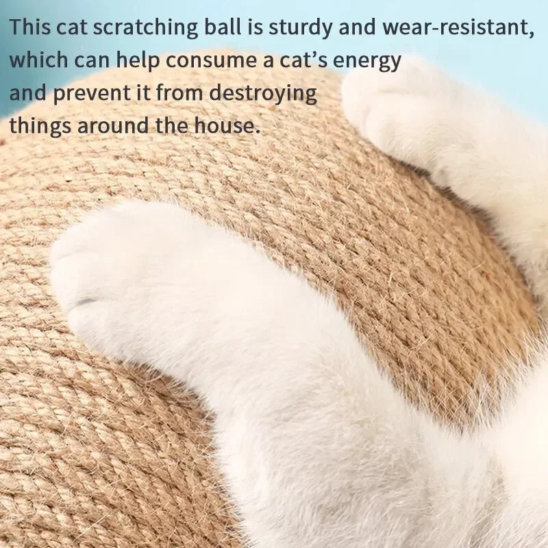 Cat Cratchers Ball Toys Sisal and Wood Stable Triangle Cats Indoor Stuff Sturdy Scratching Cool Scratch on Stand Spin